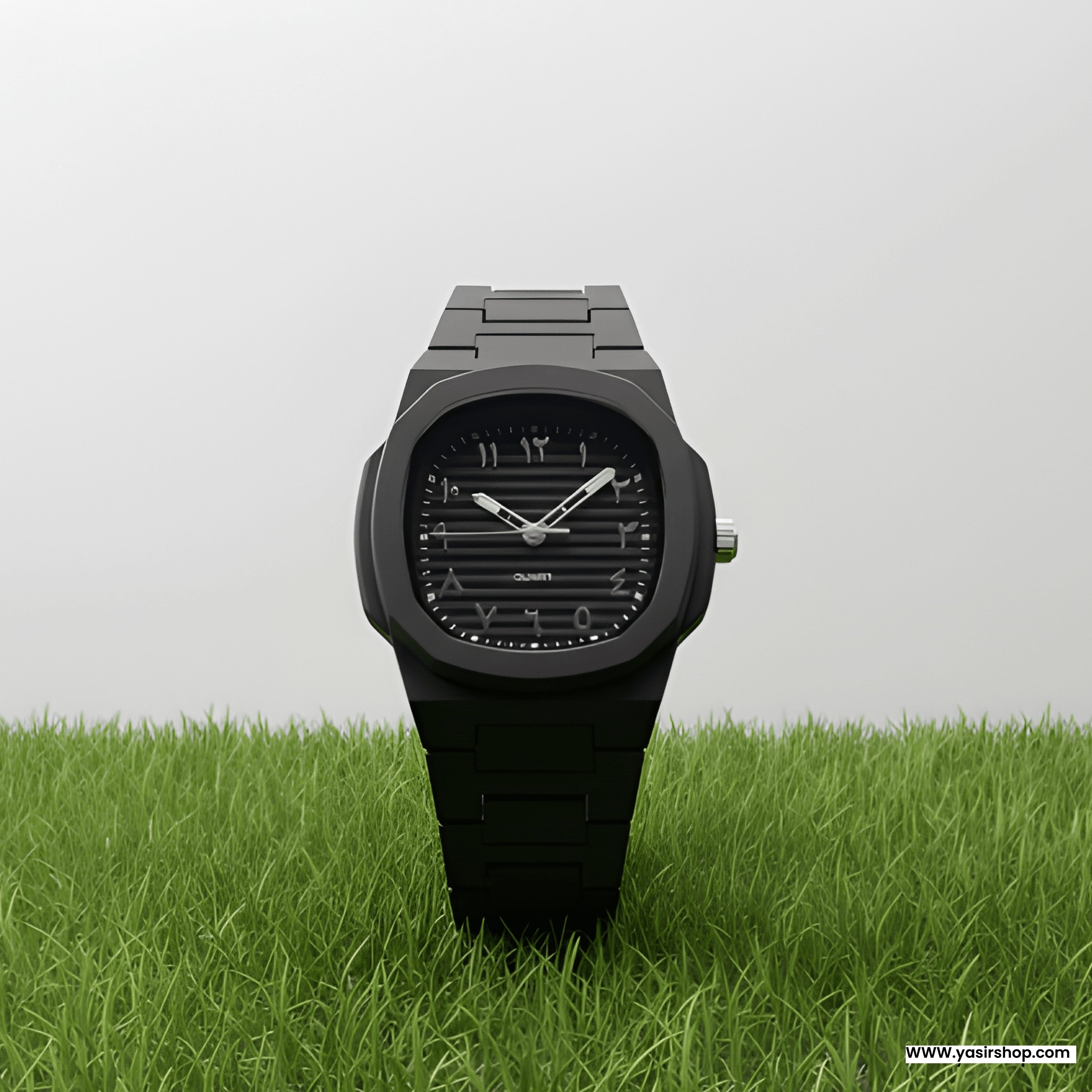 Arabic Dial Black Luxury Wrist Watch for Men in Pakistan | Stylish Quartz Watch