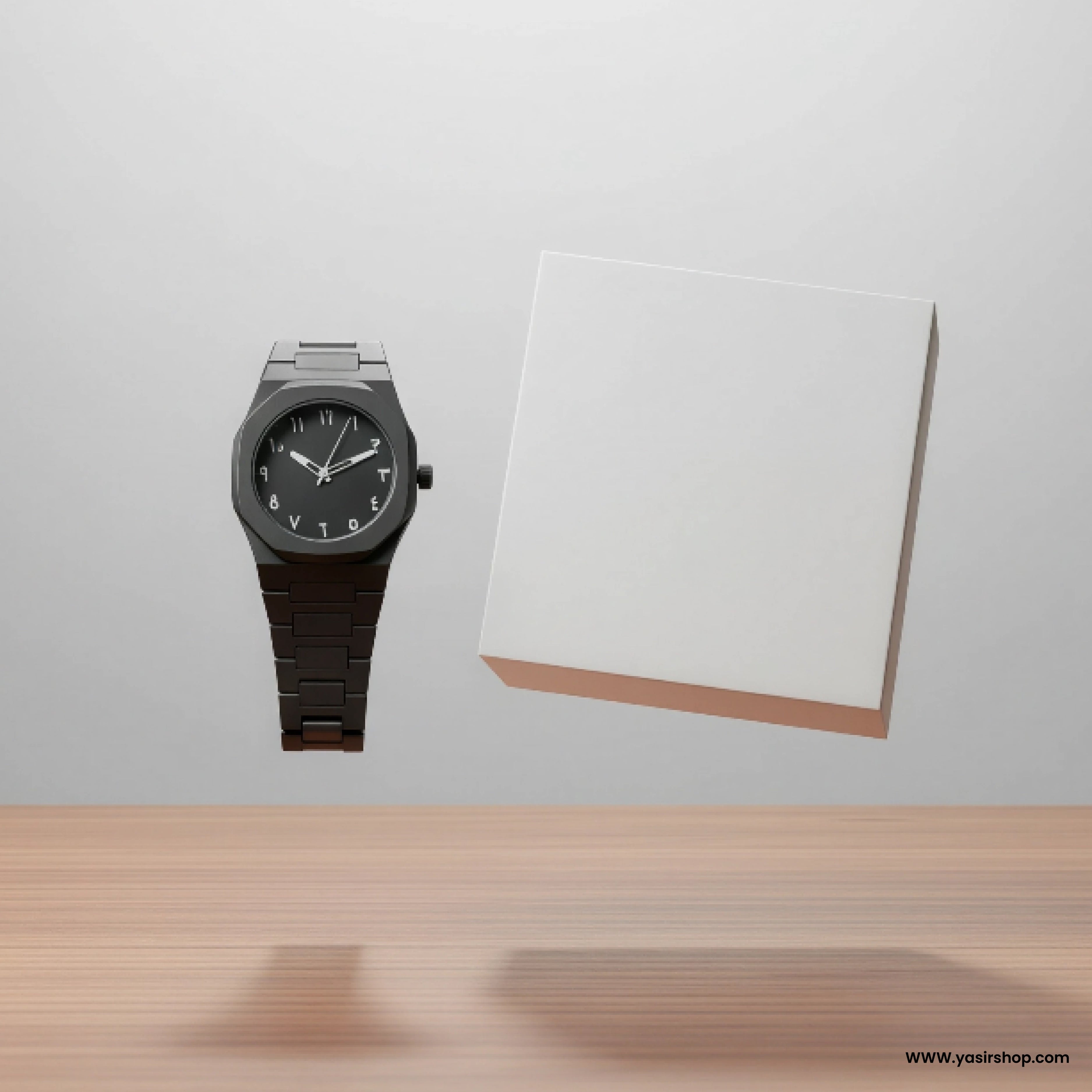 Arabic Dial Black Luxury Watch in Pakistan | Matte Black Metal Strap | Premium Unisex Wrist Watch