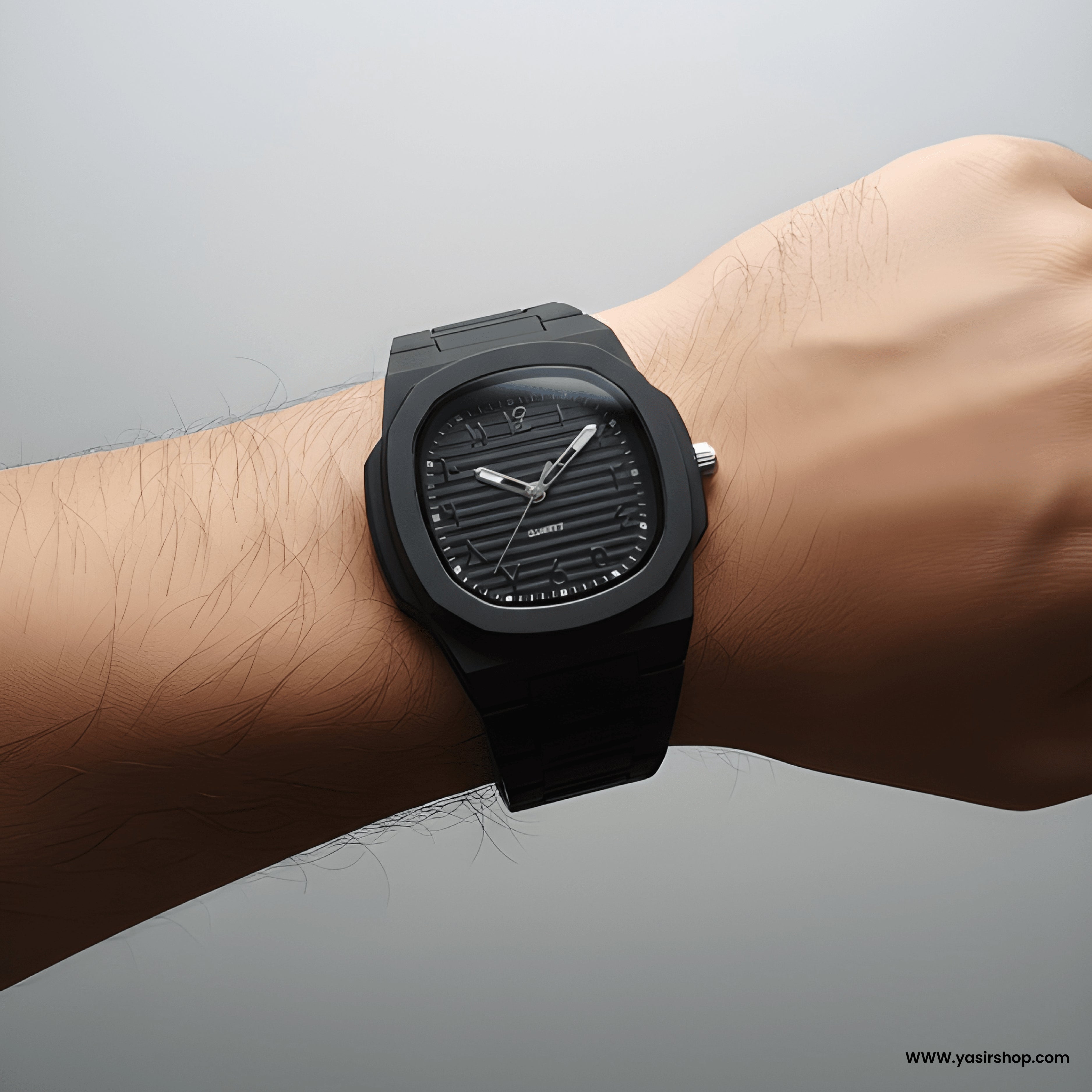 Arabic Dial Black Luxury Wrist Watch for Men in Pakistan | Stylish Quartz Watch